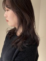レイヤーカット顔まわりカット透明感カラーナチュラルブラウン