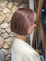 ラック(LUCK)&nbsp;カール/セミディ/シアーカラー/姫カット/コーラルピンクボブ