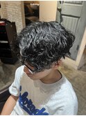 波巻きパーマ