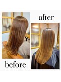髪質改善縮毛矯正×ロング