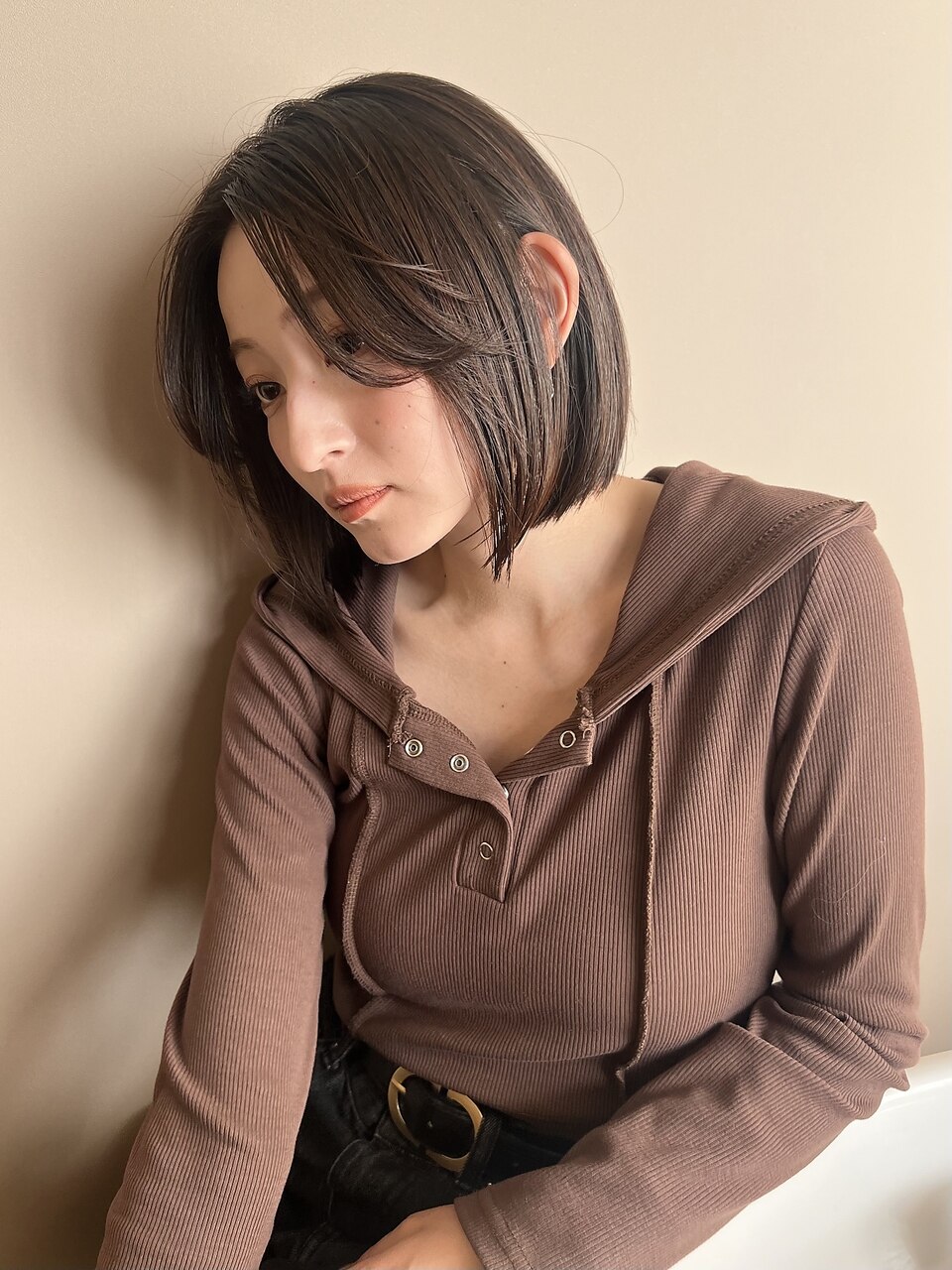 ピンクベージュ/ボブ/表参道/女性美容師