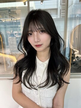 ロンドメリア 天神大名店(Lond Melia) イメチェンヘアスタイル美髪のススメワイドバングブルーブラック