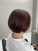 バディ 中野駅前店(BUDDY)&nbsp;オレンジレッド×ショートボブ(カット＋ルフレカラー＋Tr)