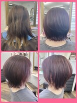 ビーンヘアスタジオ 蒲田(Bean hair studio)&nbsp;ピンクボブウルフ