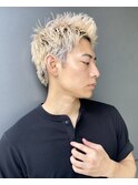 スパイキーショートハイトーン 金髪M20251023