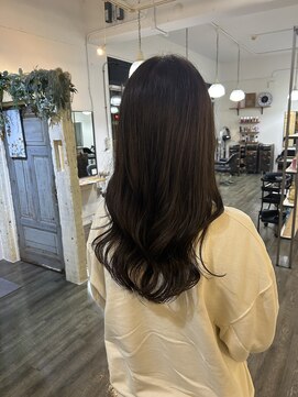 透明感ブラウン×大人レイヤー×ツヤトリートメント