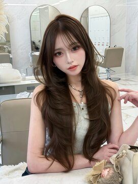 グレージュ/レイヤーカット/ハッシュカット/オリーブベージュ/栄