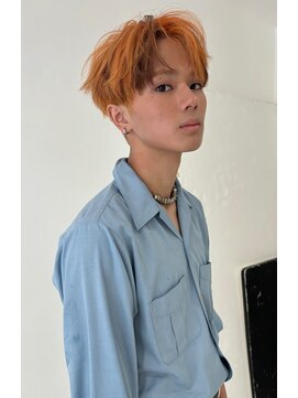 メンズレコ 渋谷(MEN'S LECO) オレンジブラウンデザインカラー