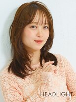 アローラ バイ ヘッドライト 横浜関内店(AROLA by HEADLIGHT)&nbsp;小顔魅せミディアムレイヤーウルフ似合わせ前髪大人顔周りくびれ