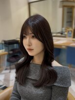 ロンドアベニール 北千住(Lond avenir)&nbsp;レイヤーカット/グレージュブラウン/韓国巻き/顔周りカット