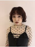 ダークパープル/ナチュラルショート/ミルクブラウン/夏/表参道