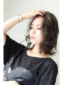 マティーナ ヘアー 池袋(Matina hair) 【かきあげ前髪☆ウェイビーミディ】　Matinahair