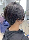 黒髪、ハンサムショート、マニッシュショート、ワンサイド