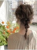 【ヘアセット・結婚式・成人式・卒業式】編み下ろしヘア×ミディ