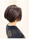mowen 南堀江 ハンサムショート×ウォームブラウン×骨格矯正