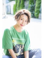 ミエル ヘア 新宿(miel hair)&nbsp;〈mielhair新宿〉かきあげ前髪　大人ショート　イルミナ