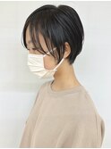 ショートヘア★耳かけショート 丸みショート 10代20代 黒髪 暗髪