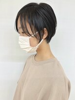 クオリス 上板橋店(QUALIS) ショートヘア★耳かけショート 丸みショート 10代20代 黒髪 暗髪