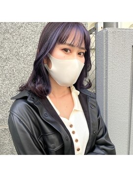 エストアール フクオカ 福岡博多店(est-r. Fukuoka) インナーカラー/イヤリングカラー/ネイビーカラー