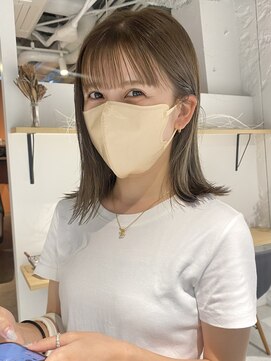 コフィー バイ メルト 吉祥寺(cofy by melt) 【中澤彩乃】前髪カット透け感カラーロブヘアシアーベージュ