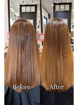 ゴデーレ(GODERE) 縮毛矯正髪質改善明るめブラウンストレートツヤ髪