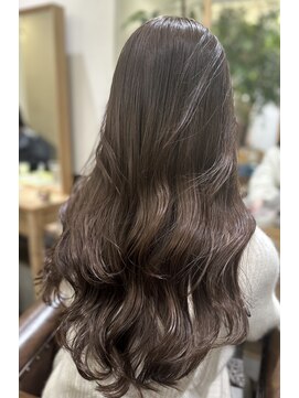 ローネス ギンザ(LONESS ginza) くびレイヤー薄めバンググレージュカラーピンクベー ジュパーマ