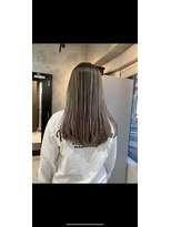 アポロ 横浜駅店(apollo)&nbsp;ハイライトバレイヤージュダブルカラーミルクティーベージュ