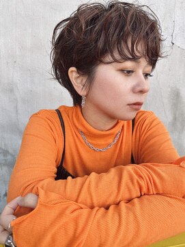 ティーヘア(t.hair) 20代小顔マッシュショート/抜け感シースルーバング/ラテベージュ