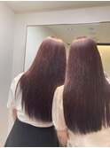 ブリーチなしピンクレッド