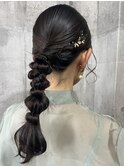 ダウンスタイル編みおろし