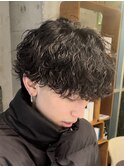 波巻きパーマツイストスパイラルパーママッシュメンズ名駅