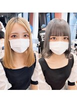 ドットハリス(.Hallis)&nbsp;透明感カラー ボブカット 前髪カット ぱっつん アイドル前髪