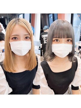 ドットハリス(.Hallis) 透明感カラー ボブカット 前髪カット ぱっつん アイドル前髪