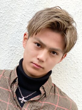 エルマーク 心斎橋(L-MARK) ダブルカラーブリーチケアブリーチミルクティーリタッチシルバー