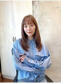 ◎大人綺麗なスタイル 顔まわりカット セミロング ロング