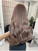 イメチェン/ホワイトブロンド/外ハネボブ/ワイドバング/渋谷