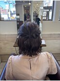 ヘアセット/ハーフアップアレンジ/お呼ばれスタイル