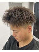 ジェットモヒカン×ツイストパーマ