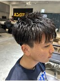 前髪パッツン/長めパンク