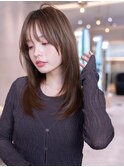 20代30代かわいい/顔周りレイヤー/髪質改善/髪質改善ストレート