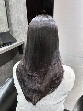 エースヘアー(A.hair) ラベンダーグレージュ/レイヤーカット/高濃度水素髪質改善