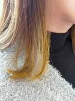 アソビ ヘア ラボ(Asobi hair lab) さりげなく映えるイエローインナーカラー