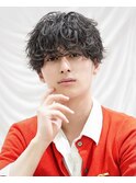ラウンドマッシュシャドウパーマ