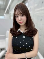 フォンズ(FONS)&nbsp;チョコレートブラウンカラー/ロングレイヤー/顔周りカット/学割