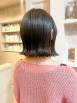 キャアリー(Caary) 福山美容室Caary髪質改善切りっぱなしミディアム外ハネ10代20代