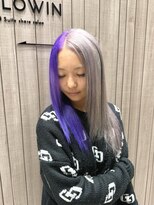 フリーダムガーデン 岡山駅前店(freedom garden)&nbsp;10代20代個性デザイン2トーンカラー/ビビットパープル&シルバー