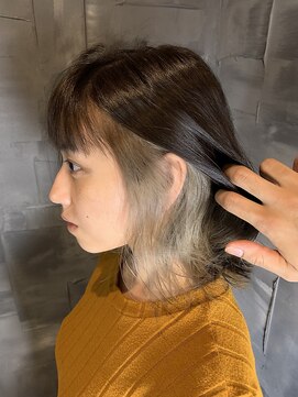 ヘアサロンエム 川越(HAIR SALON M) デザインカラー/厚めバング/ローライト/スリークボブ