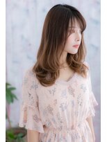 ミック ヘアアンドビューティー 大山店(miq  Hair&Beauty)&nbsp;大人ガーリーなＡライン♪ことりベージュくせ毛風ふわミディb