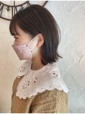 アクセサリーカラー×ピンクインナー×外ハネ×耳かけ