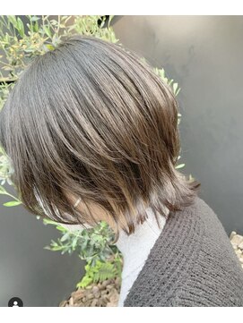 シャインヘア モカ 新宿(Shine hair mocha) [新宿]グレーマッシュウルフショート_レイヤーウルフ＠20代30代